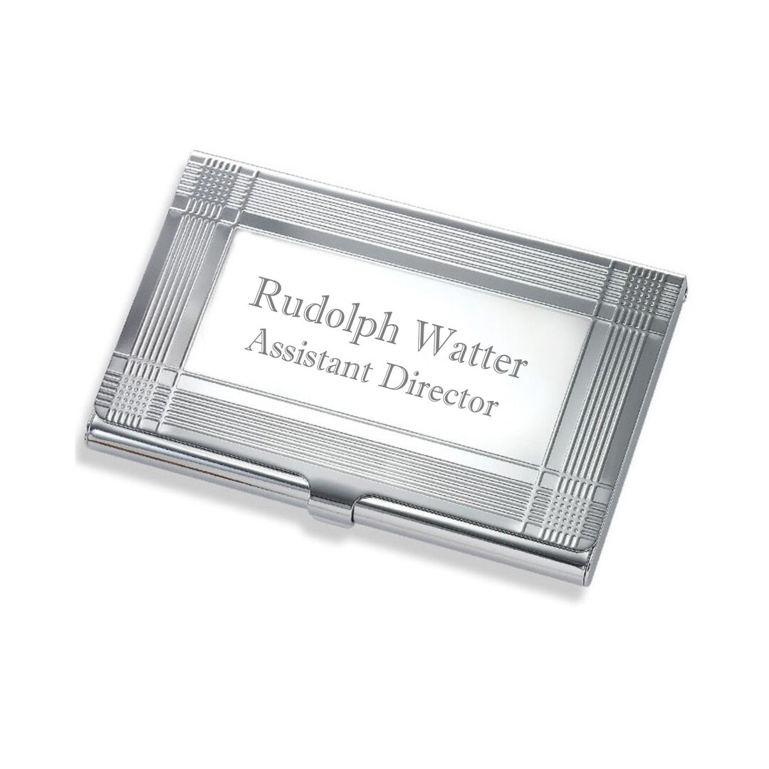 Personalized Slim Business Card Holder Engraved Business Card Etsy