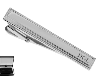 Personalized Tie Clip Engraved Silver Tie Clip For Groom Groomsman Best Man Gift Custom Tie Bar For Men Father's Day Gift Buy 6 Get 7th Free