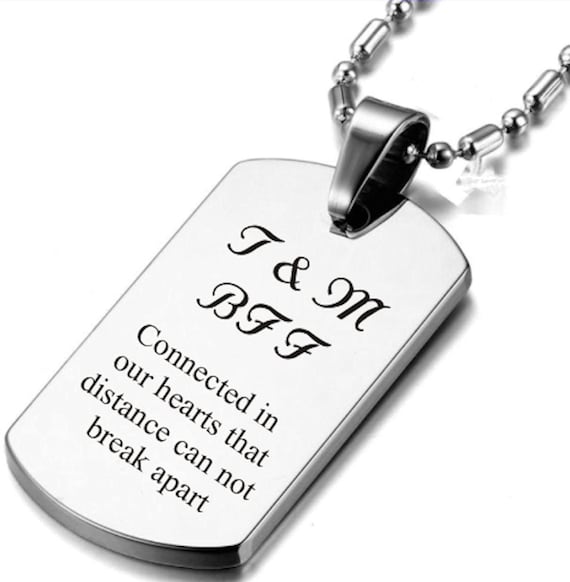 Engraved picture on dog tag cheap