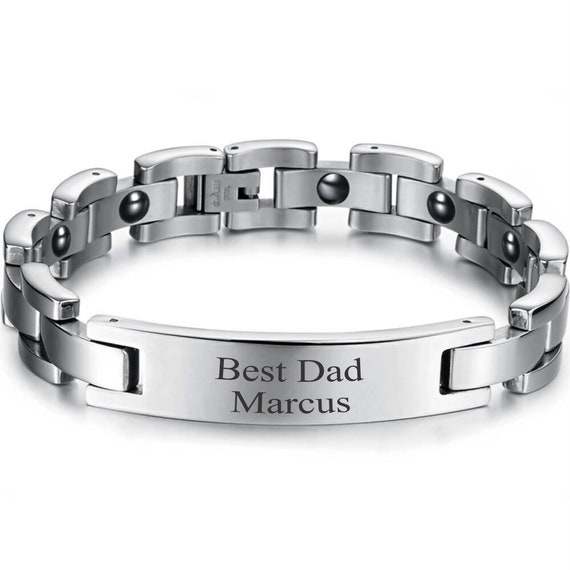 Personalized Bracelet for Men Jewelry Curb Chain Mens Bracelet Handmade  Gift Custom Unique Bracelet Gift for Him Engraved Jewelry for Dad - Etsy