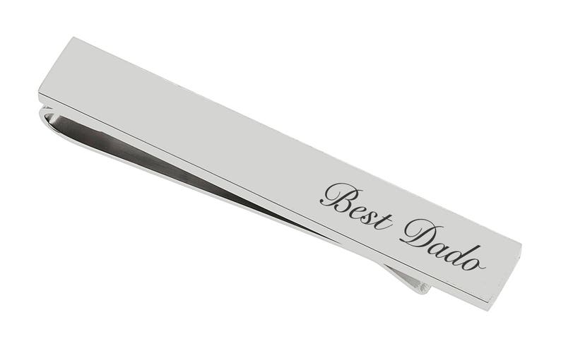 Personalized Tie Bar Engraved Tie Clip Silver Tie Clip Custom Tie Bar Gift For Groom Groomsman Best Man Wedding Favors Buy 6 Get 7th Free image 2