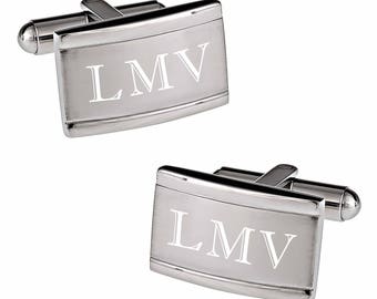 Engraved Cufflinks, Personalized Cufflinks, Monogrammed Cufflinks, Custom Cufflinks, Groomsmen Gifts, Wedding Gift, Buy 6 Get 7th Free