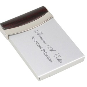 Tarjetero personalizado, tarjetero grabado, tarjetero de bolsillo personalizado, obsequio de agradecimiento para empleados de oficina, padrinos de boda