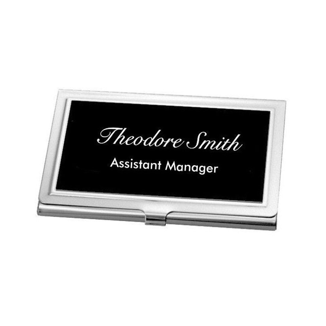 Engraved Business Card Holder Custom Credit Card Case Etsy