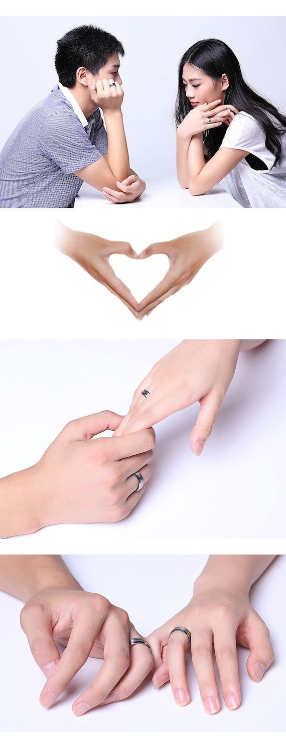 4 Pairs Creative Ring Heart Shape Butterflies Ring Set Personalized Couple  Ring | Fruugo QA