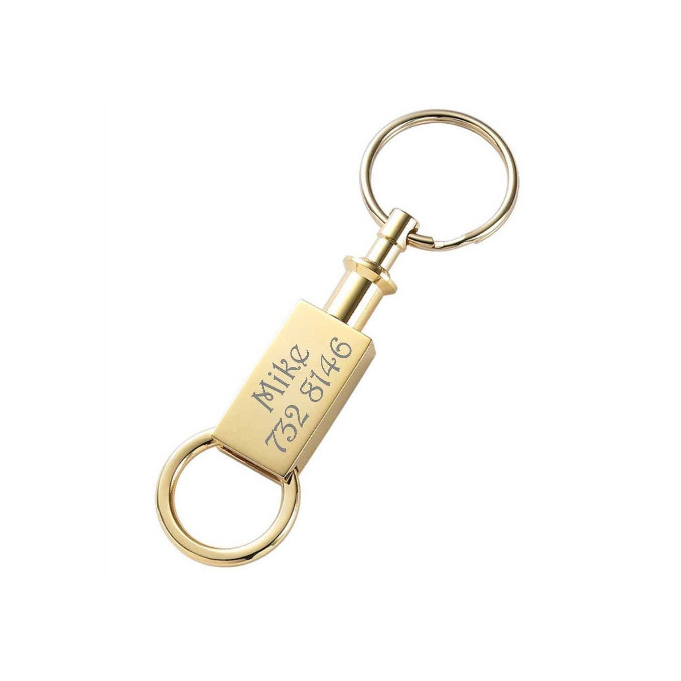 Heavy Duty Solid Brass Trigger Snap Key Clip Key Ring Brown