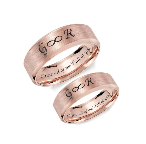 Polished Rose Gold Zircon Couple Ring 5mm Stainless Steel, Perfect For  Valentines Day And Christmas Gifts Wholesale Fashion Jewelry Websites For  Girlfriends From Brandjewelry8, $5.03 | DHgate.Com