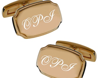 Personalized Cufflinks, Engraved Cufflinks, Gold Cufflinks, Monogrammed Cufflinks, Groomsmen Gifts, Wedding Favors, Buy 6 Get 7th Free