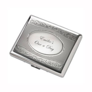 Engraved Cigarette Case, Personalized Cigarette Holder, Custom Monogrammed Cigarillo Holder, Monogram Pocket Cigarillo Case, Double Sided