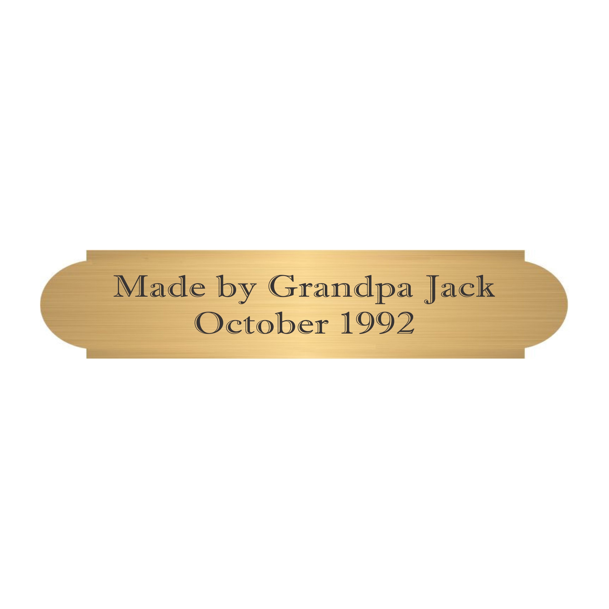 Engraved Solid Brass Plate - Personalized Memorial Plaque - Customize…