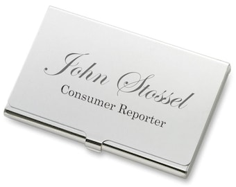 Engraved Pocket Business Card Holder, Customized Credit Card Case, Personalized Business Card Case, Office Employee Appreciation Gifts