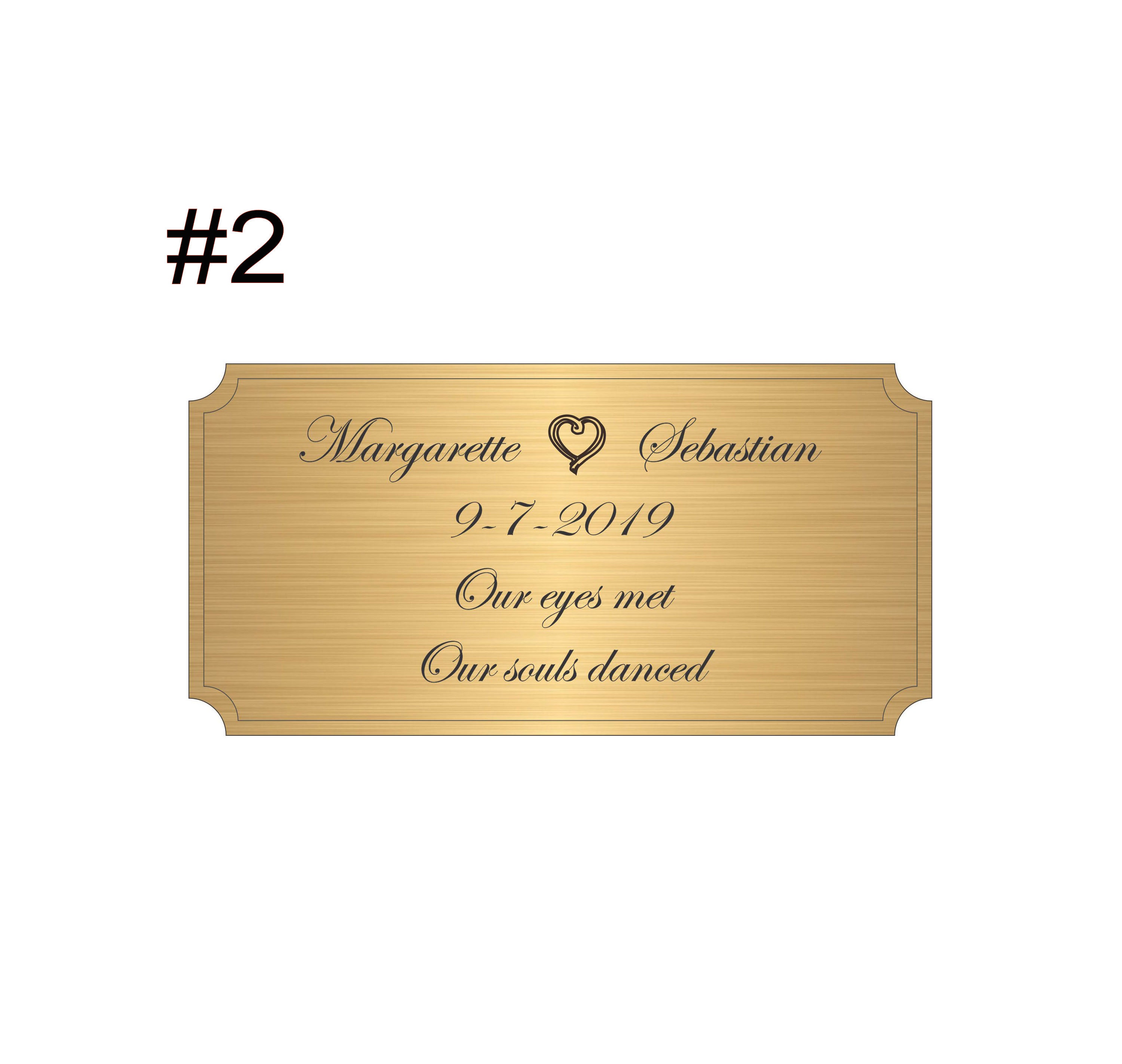 Engraved Brass Memorial Plate – Personalized Trophy Plaque (2.5 X