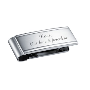 Stainless Steel Money Clip Engraved Free, Personalized Money Clip, Engraved Money Clip, Slide in Money Clip, image 2