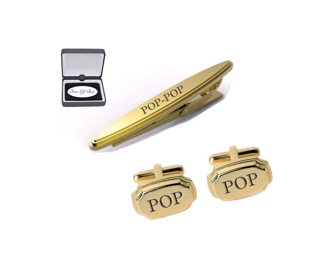Personalized Cufflinks, Engraved Tie Clip, Monogrammed Cufflink Tie Clip Set, Engraved Cufflinks, Groomsmen Gifts, Buy 6 Get 7th Free