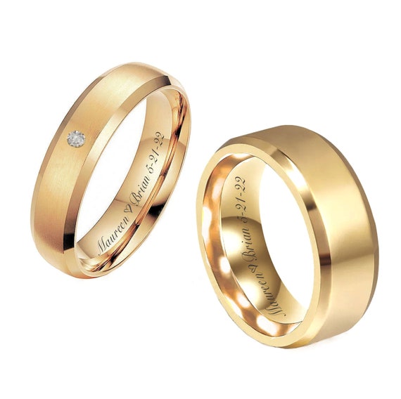 Diamond Wedding Ring Set in Rose Gold | KLENOTA