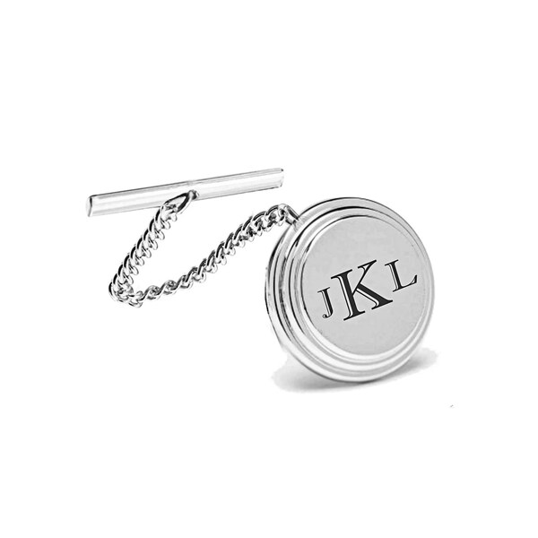 Personalized Tie Tack, Engraved Tie Pin, Monogrammed Tie Pin, Silver Tie Pin, Tie Clip, Groomsmen Gifts - Buy 6 Get 7th Free