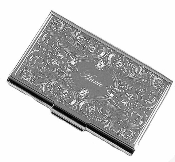 Personalized Business Card Case Monogrammed Credit Card Holder