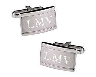 Engraved Cufflinks, Personalized Cufflinks, Monogrammed Cufflinks, Custom Cufflinks, Groomsmen Gifts, Wedding Gift, Buy 6 Get 7th Free