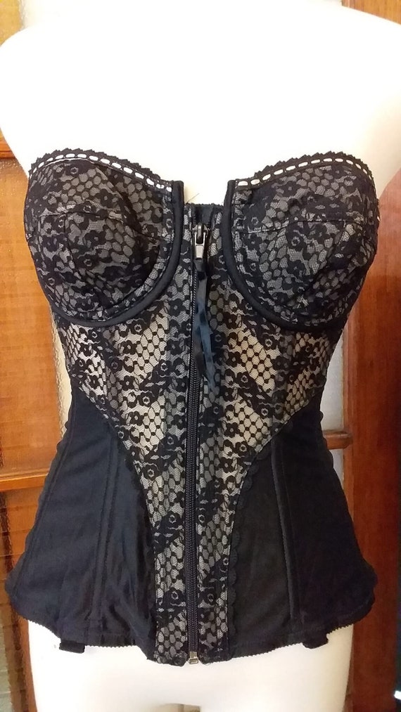 Lady Marlene Vintage Style Strapless Black Lace Co