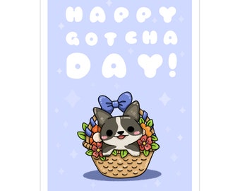 Happy Gotcha Day Wenskaarten voor Corgi Lovers door Cheru Illustratie