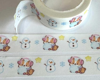 Vakantie Corgi Washi Tape – Leuke kersthondentape voor tijdschriften, knutselen en inpakken van Bunniwinkle