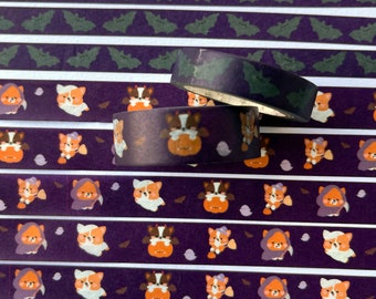 Corgi Halloween-washitape: vampier, mummie, heks - 15 mm