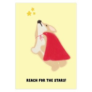 Hanna Valui Stars Card / Lindo papelería / Tarjeta de felicitación de cumpleaños para mascotas / Corgi Gift / Pet Lover / Invitation / Fun Card Dueños de mascotas