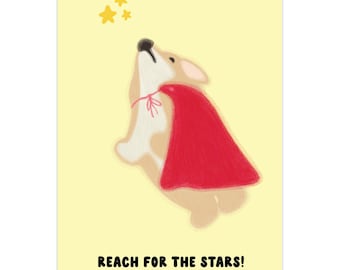 Hanna Valui Sterren Kaart| Leuke stationaire | Verjaardagswenskaart voor huisdieren | Corgi Cadeau | Dierenliefhebber| Uitnodiging| Fun Card Eigenaren van gezelschapsdieren
