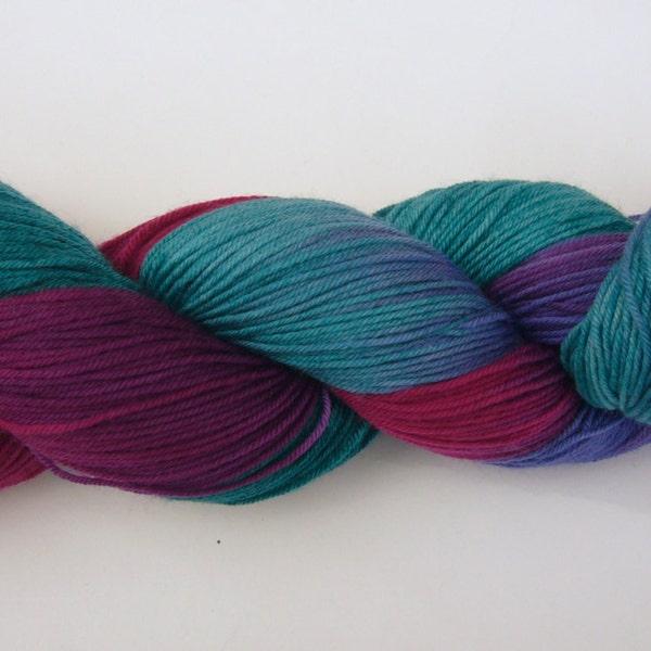 Yarn sock weight Hand dyed 100% Superwash Merino- funfair