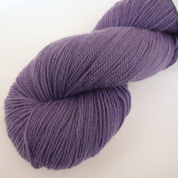 Hand dyed sock weight yarn Superwash Merino with Nylon and silver Sparkle   - soft purple