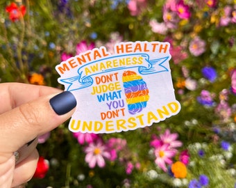 Mental Health Awareness Vinyl Sticker: Water Resistant - Etsy