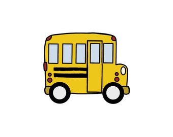 School Bus SVG, Bus SVG, School Svg, Transport, Transportation Svg, Hand Drawn SVG File, Cutting File, Cut File, Commercial Use