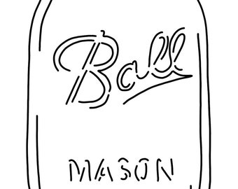 Hand Drawn Mason Jar SVG, Cut File (Digital Download)
