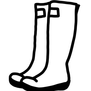 Hand Drawn Rain Boots, Galoshes, wellingtons SVG File, Drawn clipart, Cutting File, Cut File