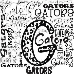Gators Subway Art, Sports SVG, Flyers Collage, Team Mascot, Gators Print, Cutting File, Cricut, Silhouette, Cut File, Commercial Use