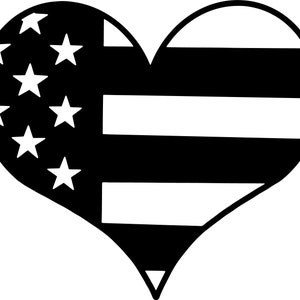 American Flag Heart, America, Heart Flag, American, SVG, Cutting File, Cricut, Silhouette, Cut File, Commercial Use, Instant Download