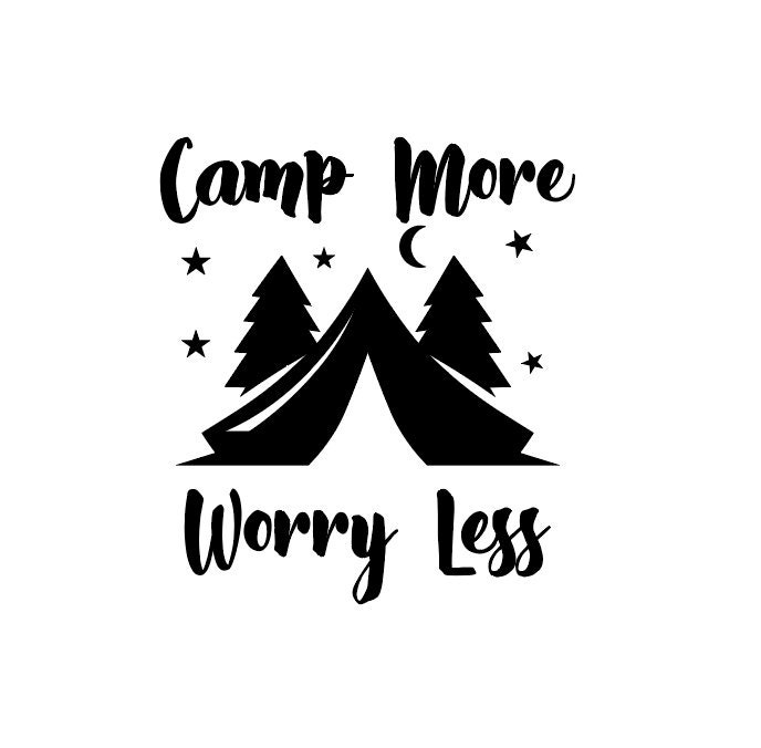 Camp More Worry Less Vinyl Decal, Adventure Car Decal - Etsy