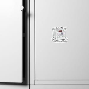 May include: A white sticker featuring a retro-style payphone illustration with the text "Let me sing you the song of my people" in a handwritten font. The payphone has a red digital display.
