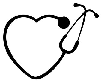 Heart Stethoscope Vinyl Decal, Car, Tumbler, Phone