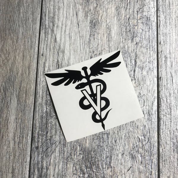 Veterinary Medicine, Veterinary  Technology Vinyl Decal, Caduceus, Car Decal, Tumbler Decal, Phone Decal