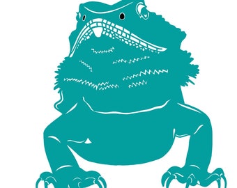 Hand Drawn Bearded Dragon, Reptile, Lizard SVG File, Drawn clipart, Cutting File, Cut File