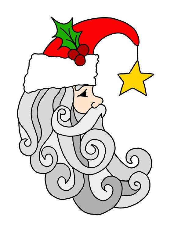 Download Moon Face Vintage Santa Svg Christmas Svg St Nicholas Svg Etsy PSD Mockup Templates