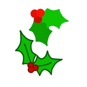 Holly SVG, Holly Leaves and Berries SVG, Holly Plant SVG, Christmas svg, decoration svg, Cutting File, Cut File