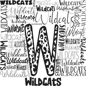 Wildkatzen U-Bahn Art SVG, Team Maskottchen, Leopardenmuster (Schnittdatei)