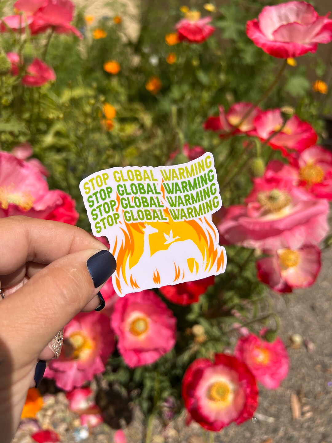 Stop Global Warming Laminated Sticker, Water Resistant - Etsy