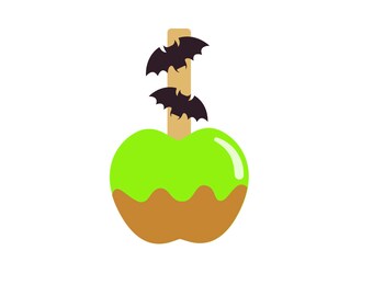 Halloween Candied Apple Vinyl Decal, Car, Tumbler, Phone, Computer