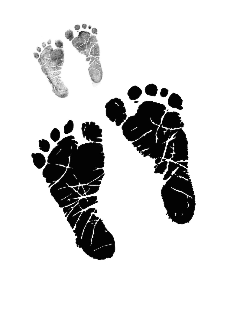 Download Convert Baby Footprint/Handprint To A SVG Cut File Custom ...