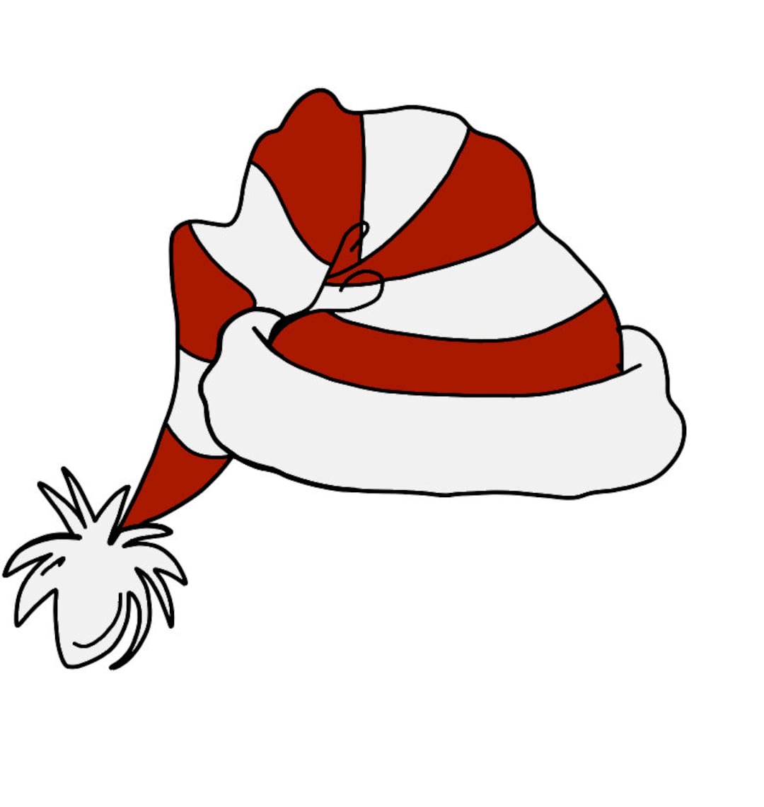 Santa Hat SVG, Candy Cane Santa Hat Svg, Christmas SVG, St. Nicholas Svg, Santa Clause Svg