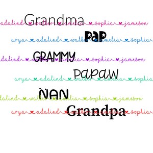 Custom Grandma, Grandpa SVG Cut File --Custom Vector, Custom SVG, Cutting File, Cricut, Silhouette -- Gift, Unique, Craft, Project, Vinyl