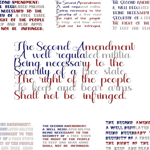 Second Amendment, American Flag, Constitution, We The People, Cutting File, Cricut, Silhouette, Cut File, Commercial Use, Instant Download